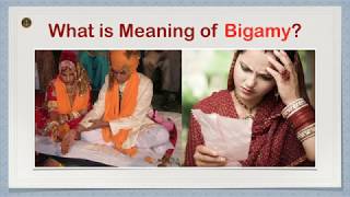 What is Meaning of Bigamy [upl. by Aymik]