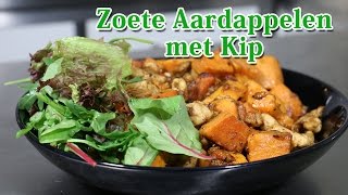 Recept Zoete Aardappelen met Kip  Koken met Mo Academy [upl. by Ardith]