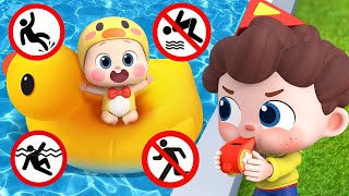 Safety Rules in the Pool  Five Little Ducks  Nursery Rhymes amp Kids Songs  BabyBus [upl. by Sayce494]