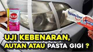 Uji Bersihkan Kaca Lampu Buram Dengan Autan Pasta Gigi amp Hydro Glass Cleaner Siapa Paling Bersih [upl. by Oscar]