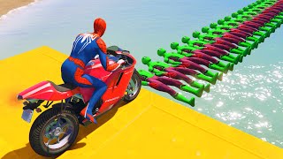 GTA 5 EPIC RAGDOLL SHOW SPIDERMAN VS COLOR MINION FALLS amp FAILS LIVE GTA V gta shortsfeed [upl. by Heidy]