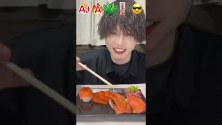 サーモンに合う調味料教えて〜！🐟 モッパン mukbang salmon [upl. by Clintock629]