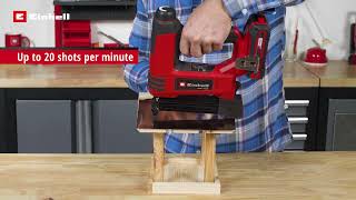 Einhell TECN 18 LiSolo 18v Power XChange Cordless NailerStapler [upl. by Ameerahs232]