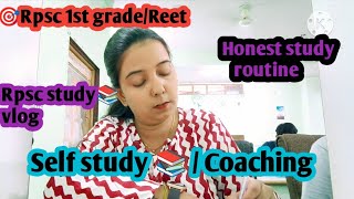 🎯Rpsc 1st gradeReet2024Self study 📚  CoachingHonest study 📚routineRpsc study vlog [upl. by Milda405]