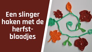 Slinger haken van gehaakte blaadjes [upl. by Nitnilc]