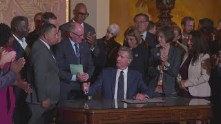 Newsom signs bill aiming to prevent gas price spikes in California [upl. by Adelle]