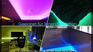 LED für die Wohnung  LED Strip RGB 5m LED Licht Streifen SMD 5050 Leds mit Netzteil [upl. by Betta967]