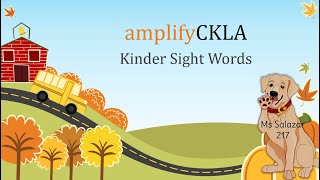 sight words amplifyCKLA grade k [upl. by Ansaev]