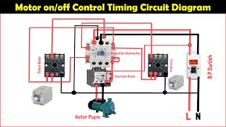 Motor timing onoff control circuit diagram [upl. by Alekahs]