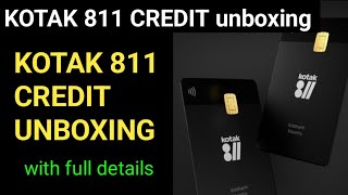 kotak 811 credit card unboxing  kotak811 credit card full details and unboxing [upl. by Pallas]