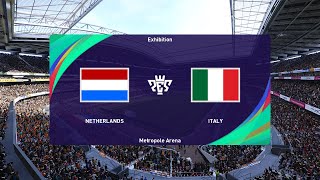 Netherlands U18 vs Italy U18 09092024 U18 Friendly PES 2021 [upl. by Rekcut947]