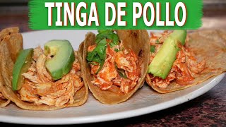 Receta de Tinga de pollo LA ORIGINAL y una versión SIN TOMATE [upl. by Annayak]