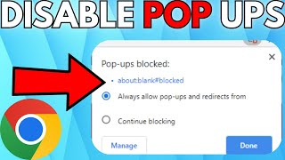 How To Turn Off Pop Ups amp Redirects In Google Chrome  Full Guide [upl. by Oicnoel]