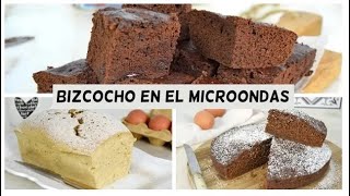 BIZCOCHOS en el MICROONDAS  Rápidos deliciosos y gastando menos luz [upl. by Atinas]