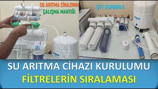 Su Arıtma Cihazının Kurulumu Arıtma Cihazının Çalışma Mantığı Çift Karbonlu Filtre Takılması Su A [upl. by Cartwright204]