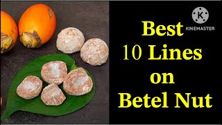 Betel Nut10Lines on Betel Nut in EnglishEssay on Betel NutFew Lines on Betel Nutbetelnut [upl. by Rodolph825]