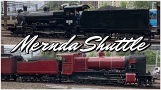 Mernda Shuttle SteamRail  Flinders Street Station  K100K190 PushPull Steam Engines  Heritage [upl. by Anavi]