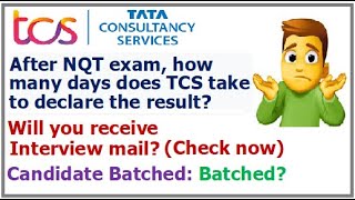 TCS NQT exam result date How to check your Interview status Login and check now Rejection mail [upl. by Mure]