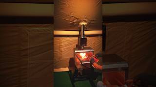 Lighting my new fireplace in my tent 🔥 fireplace camping campinggear [upl. by Odarnoc]