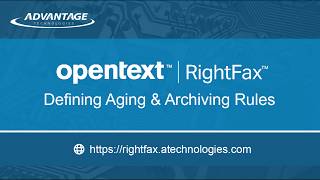 RightFax Groups – Defining Aging amp Archiving Rules [upl. by Ahsa754]