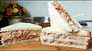 Simple Tuna Sandwich Recipe  Tuna Sandwich with Mayo [upl. by Ajit]