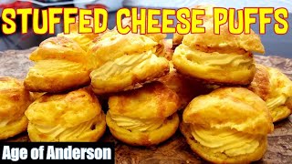 Creamy Cheese Puffs Stuffed Gougeres [upl. by Eimrots]