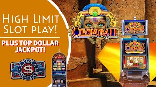 HIGH LIMIT Cleo II Slot Machine 😱  Top Dollar JACKPOT Aria Las Vegas slot play [upl. by Chas]