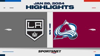 NHL Highlights  Kings vs Avalanche  January 26 2024 [upl. by Llevel]