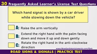 30 Frequently Asked Learners License Test Questions  RTO Exam Practice  Road Signs  India  LLR [upl. by Karin]