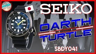 The Dark Side  Seiko Prospex Darth Turtle SBDY041 Unbox amp Review [upl. by Ainirtak]