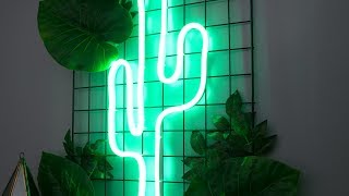 DIY NEON SIGN 🌵  Using LED Neon Flex [upl. by Otreblaug]