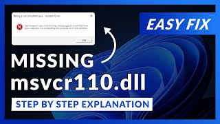 msvcr110dll Is Missing from Your Computer Windows 11 FIX [upl. by Anadroj]