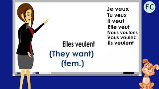 Le Verbe Vouloir au Présent  To Want Present Tense  French Conjugation [upl. by Lebazej752]