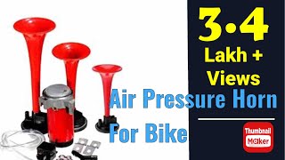 Air pressure horn for bike  horn fully setup GolAmit [upl. by Yerhpmuh]