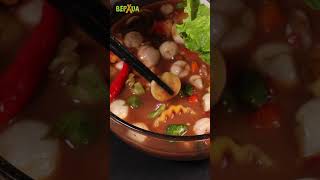 Crunchy amp Savory ASMR Eating Fermented Pickles with Fresh Noodles Shrimp amp Pork [upl. by Donavon]