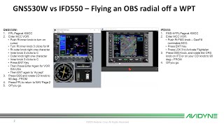 Avidyne IFD Training Flying an OBS Radial off a WPT [upl. by Harbert]