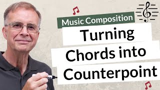 Writing Counterpoint from a Chord Scheme  Music Composition [upl. by Gabie593]