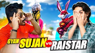 Raistar Vs GyanSujan 1 Shot 1 Kill Challenge again  Face Reveal  Free Fire Max [upl. by Annairdua]