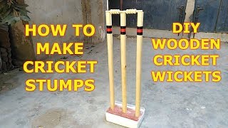 How Cricket Stumps Made  How to make Wooden Cricket Wickets at Home [upl. by Nytsirhc]