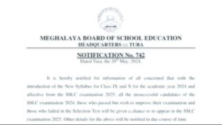 MBOSE Notification for SSLC 2024 Candidates [upl. by Worsham]