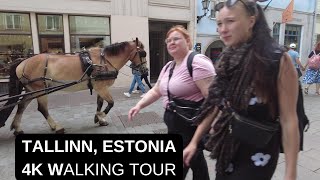 City walks series  Tallinn Estonia 4K walking tour [upl. by Nomihs]