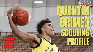 Quentin Grimes preseason 2019 NBA draft scouting video  DraftExpress [upl. by Pappano]