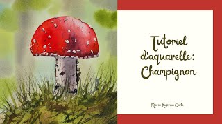 Aquarelle Débutant  Champignon 🍄 [upl. by Varini]