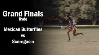 Grand Finals Div 2 Mexican Butterflies vs Scoregasm  Ryde Oztag [upl. by Tori]