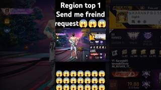 Region top 1send me freind request😱freefire viral [upl. by Eiralam]