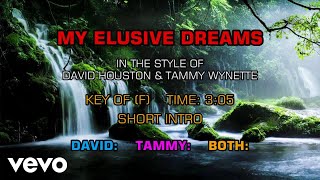 David Houston amp Tammy Wynette  My Elusive Dreams Karaoke [upl. by Enna]