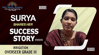 Kerala PSC success story  3RD GRADE OVERSEER  SURYA  Motivational talk [upl. by Iccir]