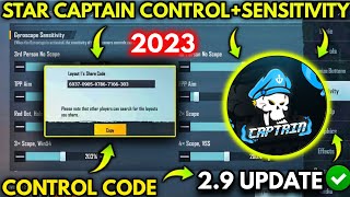 STAR CAPTAIN NEW SENSITIVITY SETTINGS 2024 amp STAR CAPTAIN NEW 4 FINGER CONTROL BGMIPUBG MOBILE [upl. by Akins]