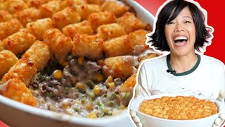 The Best Tater Tot Casserole My First Minnesotan Hotdish  Thrifty Meals [upl. by Olen]