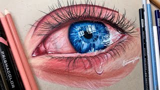 Realistic Crying Eye Drawing [upl. by Sevy47]